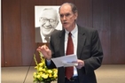 University Chaplain Joe Eldridge spoke at Dean William Olson's memorial service April 10.